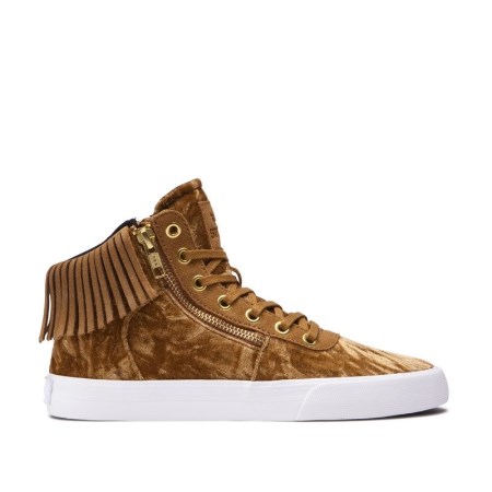 Supra Cuttler Womens High Tops Shoes Brown UK 39VPF